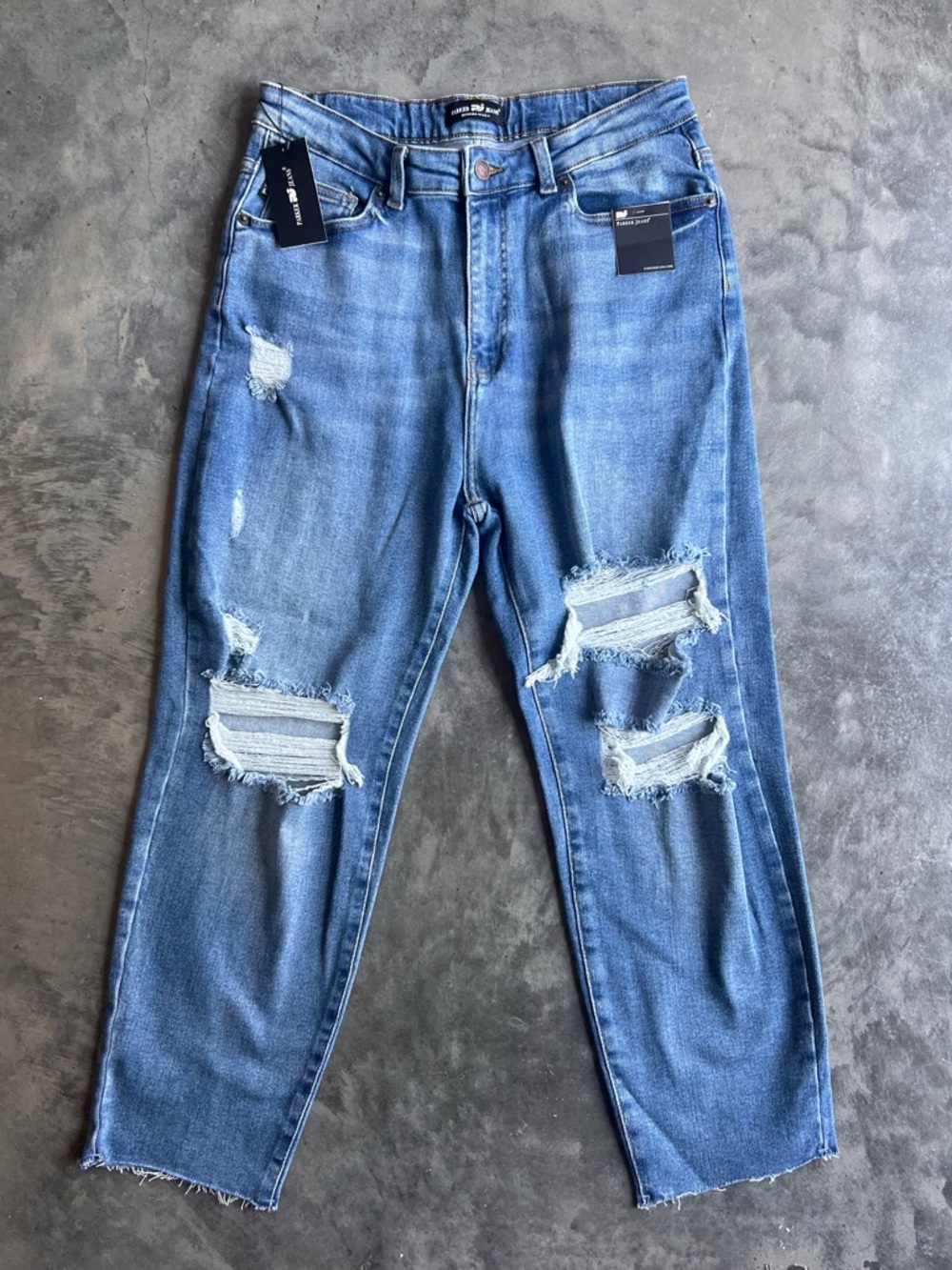 NWT Parker Distressed Light Blue Ripped High-Rise Jeans juniors size 15